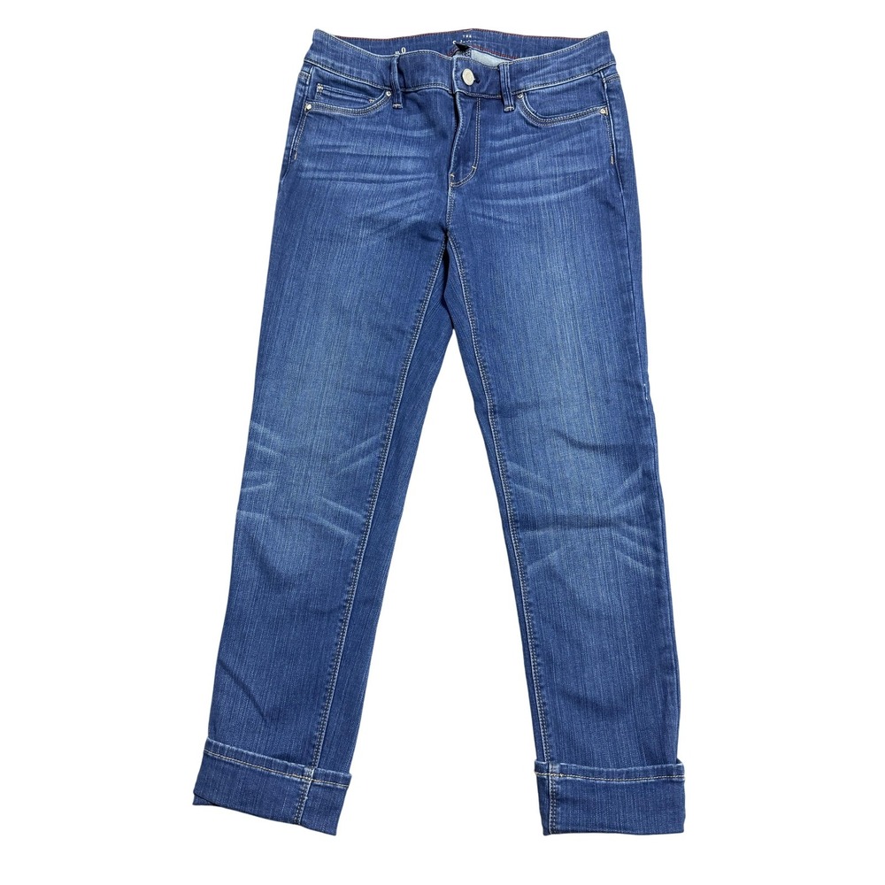 White House Black Market Jeans Womens 0 Blue The Slim Crop‎ Classic Rise Stretch